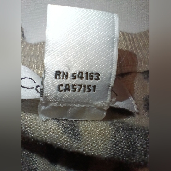 Calvin Klein Women's Small Layered Sweater Blouse Animal Leopard Cheetah Print - Picture 5 of 6